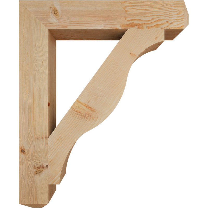 Support lisse Funston Craftsman, H 44 po x l 5,5 po x P 36 po, Sapin de Douglas