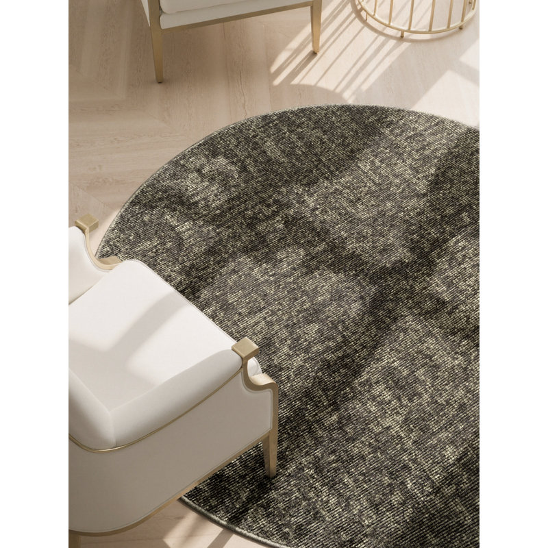 Geometric Cotton Area Rug, Round 160 cm