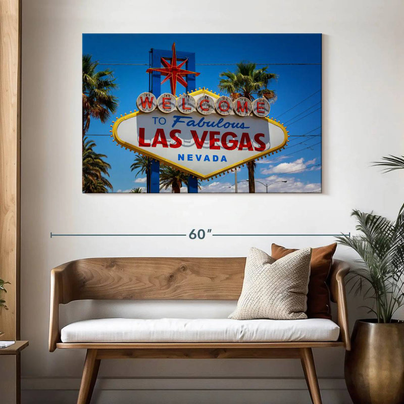 Enseigne Nicci Famous Las Vegas, H 32 po x l 48 po