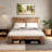 Gambrill Wood Platform Bed Frame,Noise Free,No Box Spring Needed,Large Under Bed Storage-74090148-122101446