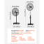 Ventilateur sur piédestal haute vitesse 24 pouces