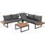 5-person seating area with cushions