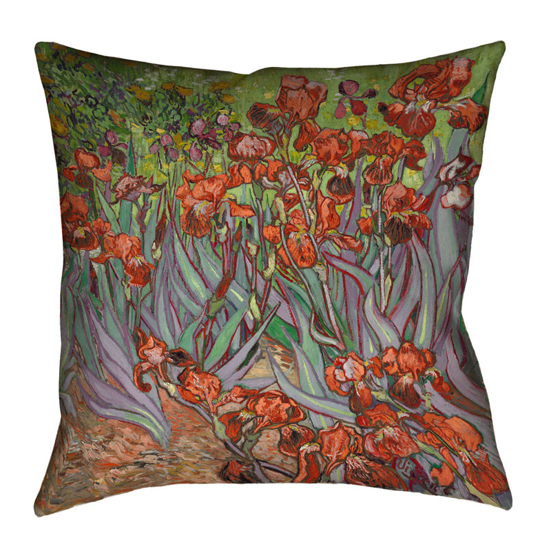 Housse de coussin Vincent Van Gogh, 14 po x 14 po, Orange