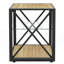 Ensemble de 2 tables de chevet modernes pour chambre à coucher et salon, plateau en panneau de fibres à densité moyenne en bois trempé et bois naturel, table d'appoint de style industriel