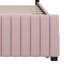 Lit plateforme tapissier avec lit gigogne-477070239