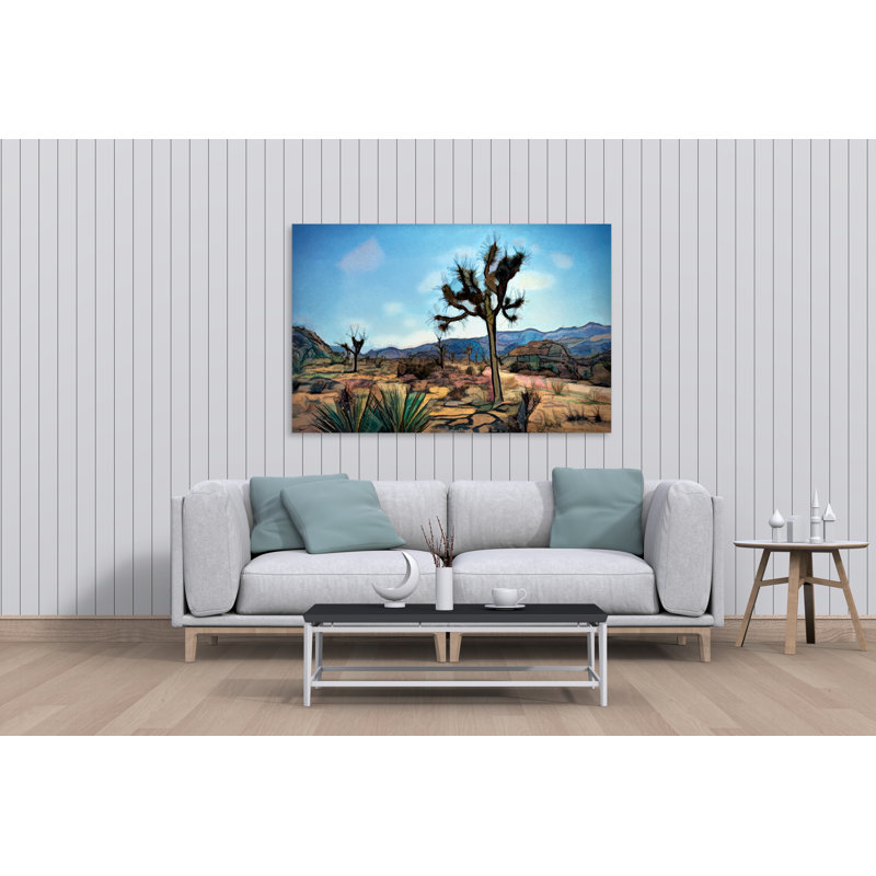 " Boho Desert 101 " Painting Print, 20" H x 30" W x 1.5" D