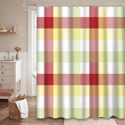Rideau de douche transparent transparent, rideaux de douche pour la salle de bain avec 12 crochets