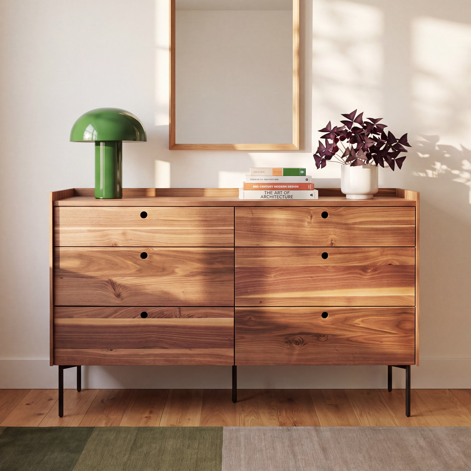 Peek 60 " Double Dresser, Rustic Walnut