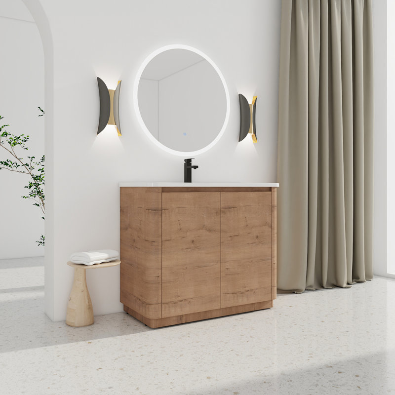 Meuble-lavabo sur pied 40 po avec lavabo en céramique