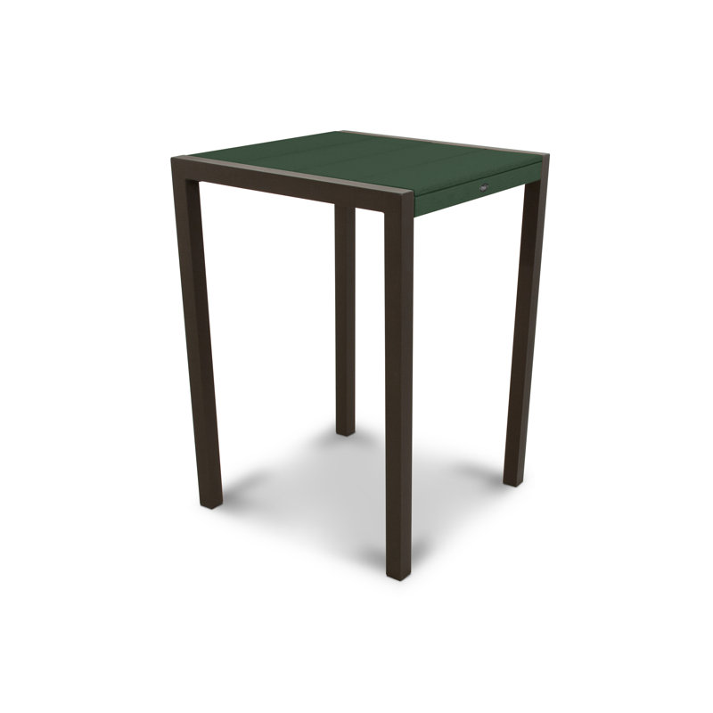 Table de bar POLYWOOD Surf City, 30 po x 30 po, Bronze texturé / Forêt tropicale