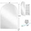 Armoire de salle de bain en métal avec miroir - 24 x 36 pouces arquée et réglable tablettes blanches pour le style de rangement de décoration-991445410