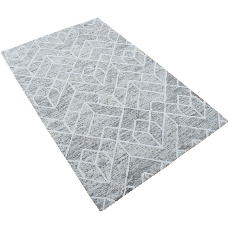 Soliz Wool Geometric Indoor Rug, Rectangle 8' x 11'