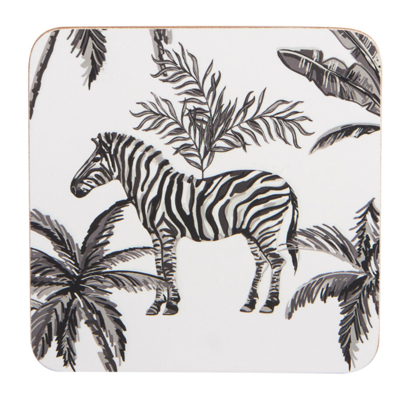 Madagascar Cork Square 4 Piece Coaster Set