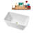 51" Streamline Soaking Freestanding Tub and Tray With Internal Drain-101412784