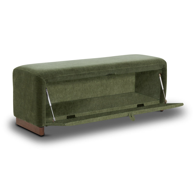 Banc de rangement Elgin en vert Sagano