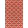 Tapis orange / ivoire en coton tissé à la main Ayles