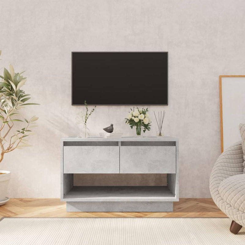 Gavriella Unfinished TV Stand, Concrete Grey