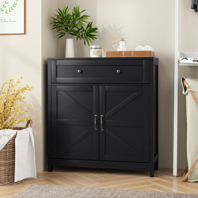 Kitchen Sideboard Buffet Cabinet,Farmhouse Storage Cabinet With Drawer And Adjustable Shelf,Barn Door Accent Cabinet For Kitchen,Dining Room,Entryway,