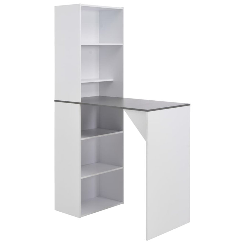 Dourdain Dining Table, White, Grey