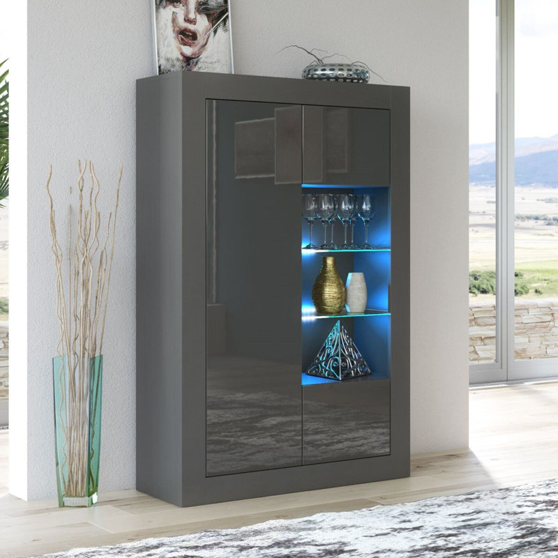Bronya Display Cabinet, White