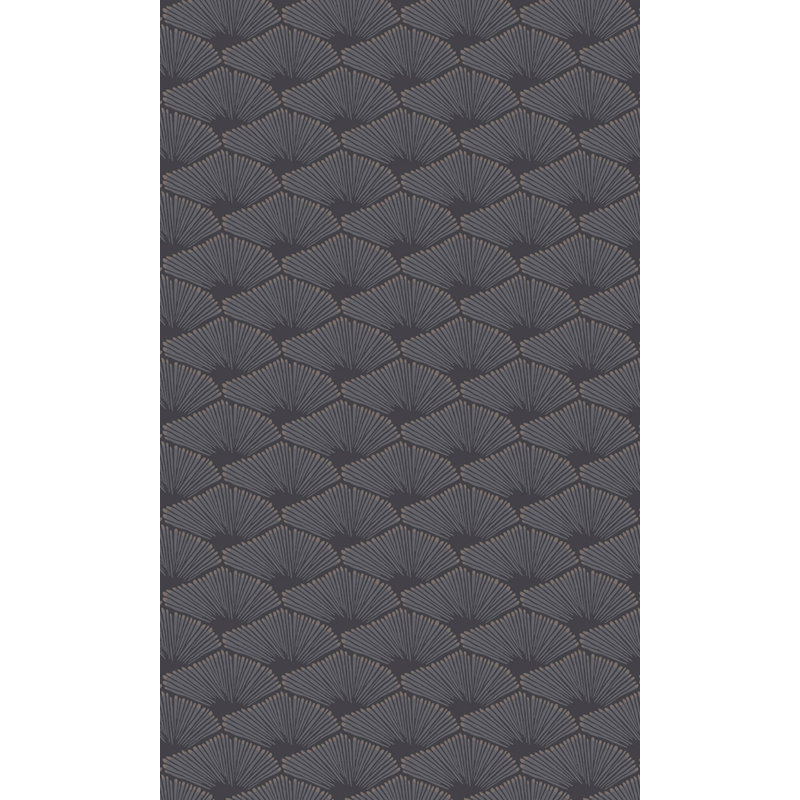 Papier peint géométrique Ehrin, Gris foncé