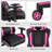 Costway Goplus Adjustable Reclining Ergonomic Faux Leather Swiveling PC & Racing Game Chair-50570083