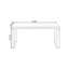 Bureau rectangulaire en bois massif noyer clair-110909416