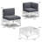 4 - Person Premium Patio Wicker Sectional Seating Group With Cushions-2002311372-2002311375