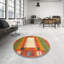 Tapis contemporain rouge / beige / vert-1198480723