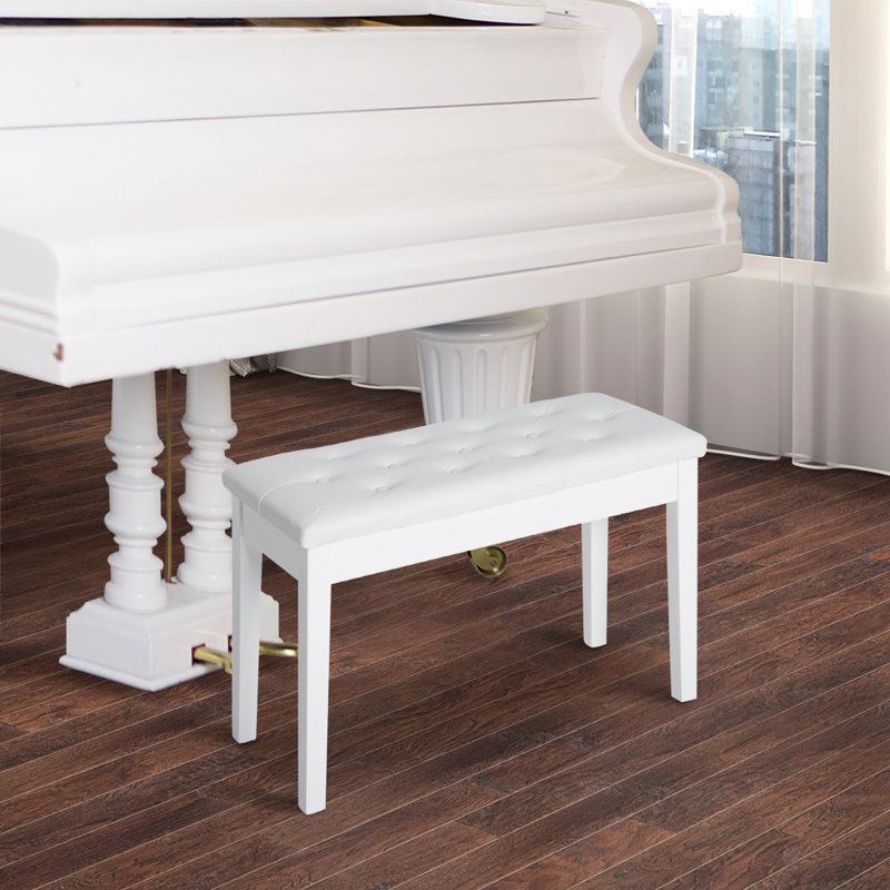 Banc de piano moderne et minimaliste, Blanc