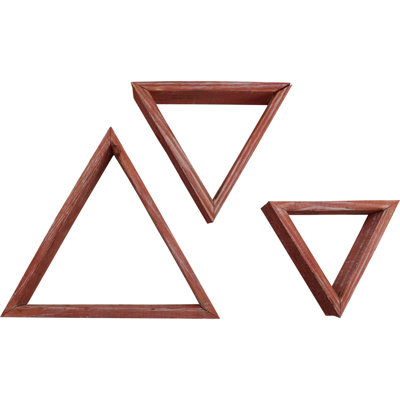 Triangle Accent Shelf with Adjustable Shelves