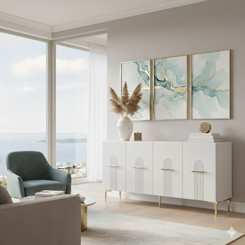 Console, White/Gold