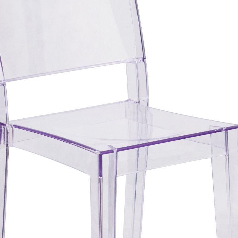 Chaise d'appoint empilable transparente Bralynne (ensemble de 4)