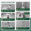 Adjustable 12" High Pressure Dual Shower Head with 9-Spray Handheld Shower-95024885
