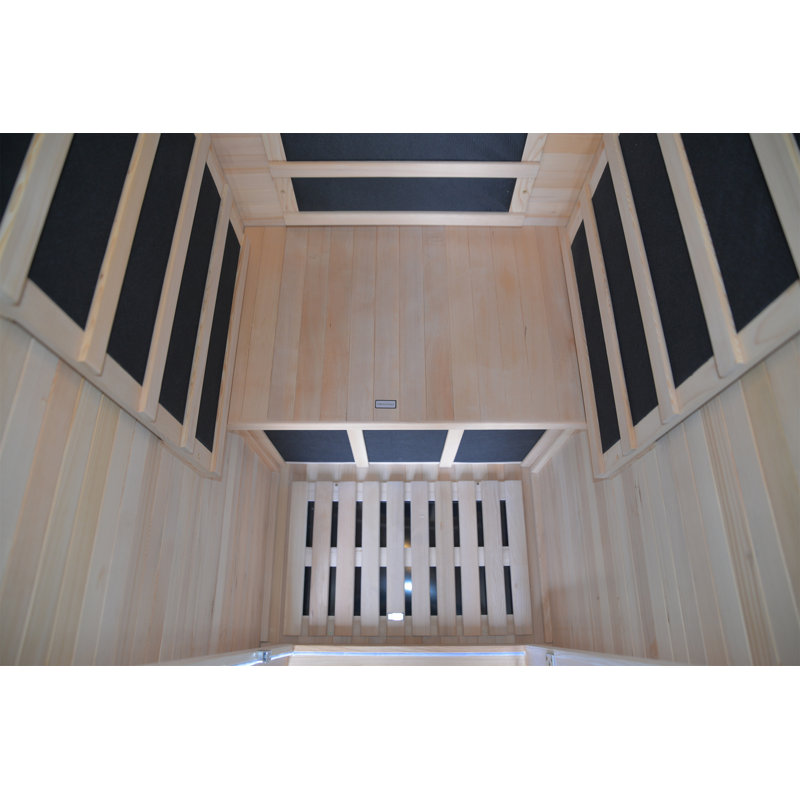 1-Person Bluetooth Compatible Far Infrared Sauna 980W Personal Indoor Sauna with Oxygen Lonizer