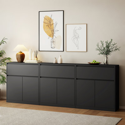 Armoire de rangement modulaire à monter soi-même, armoire 3 pièces à 2 portes et 1 tiroir
