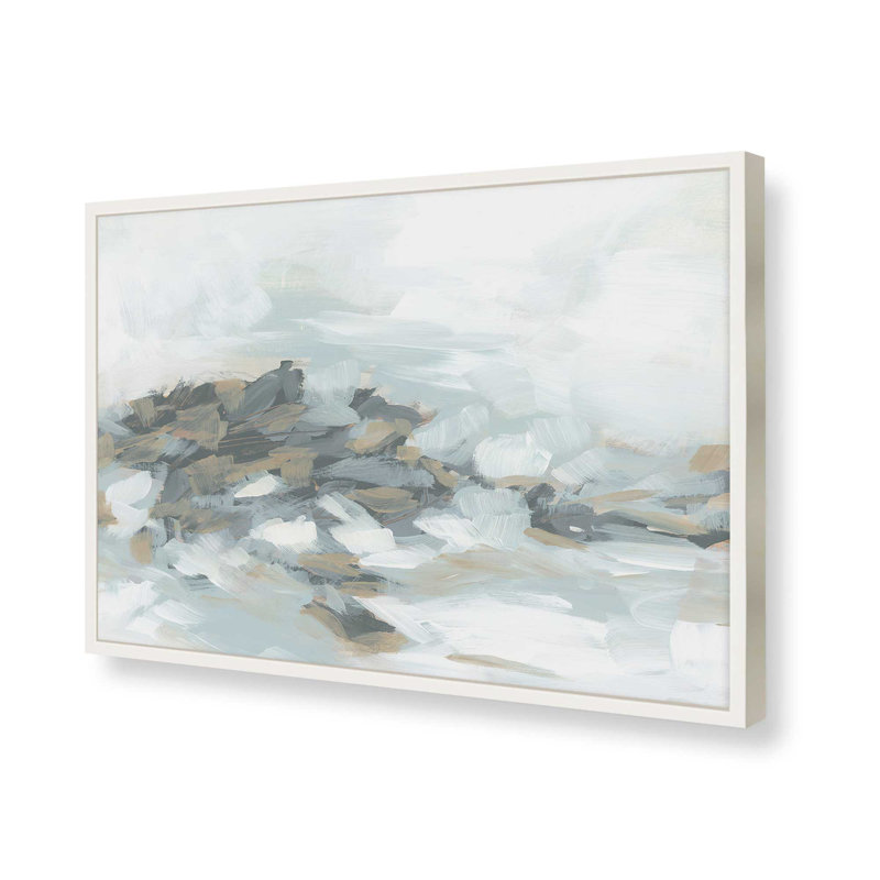 «Clouded Breakers I» par June Erica Vess, reproduction d'art, H 36 po x l 48 po, Blanc