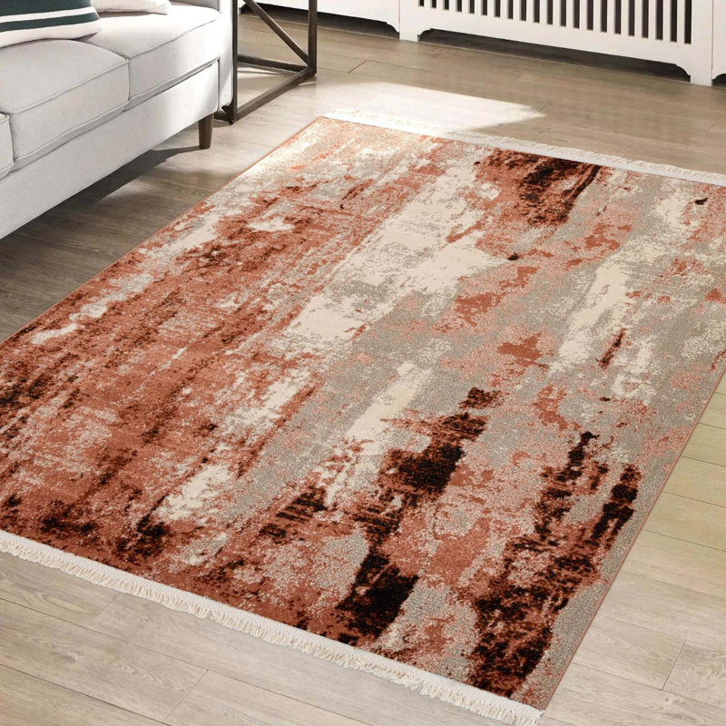 Tapis brun / gris Elmdale Performance, Rectangle 5 pi x 7 pi