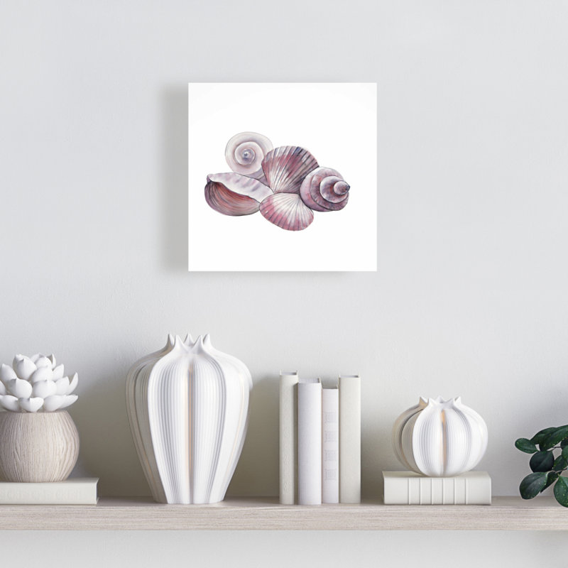 Coquillage bord de mer, toile rose bord de mer | Décoration intérieure