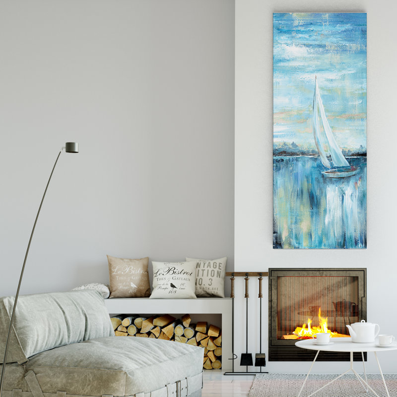 Evening Bay III - Wrapped Canvas Print, 12" H x 36" W x 1.5" D