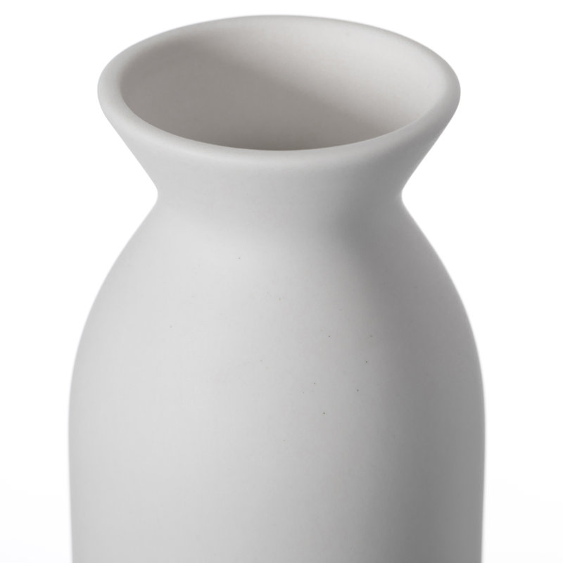 Uniquewise White Ceramic Table Flower Vase for Farmhouse and Home Decor - Ideal for Bohemian Modern Minimalist and Rustic Room Styling - Perfect for Pampas Grass, Fresh Flowers and Stems