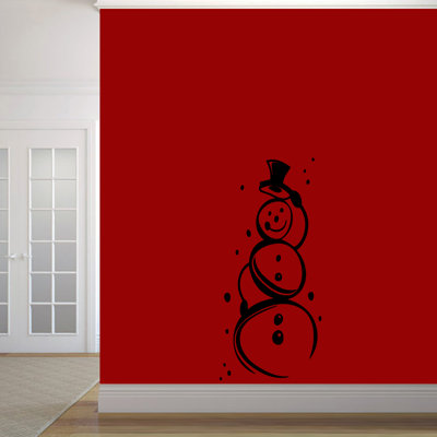 Décalcomanie murale jolie bonhomme de neige Trexler