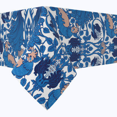 Rectangular Tablecloth, 100% Cotton, Floral 12