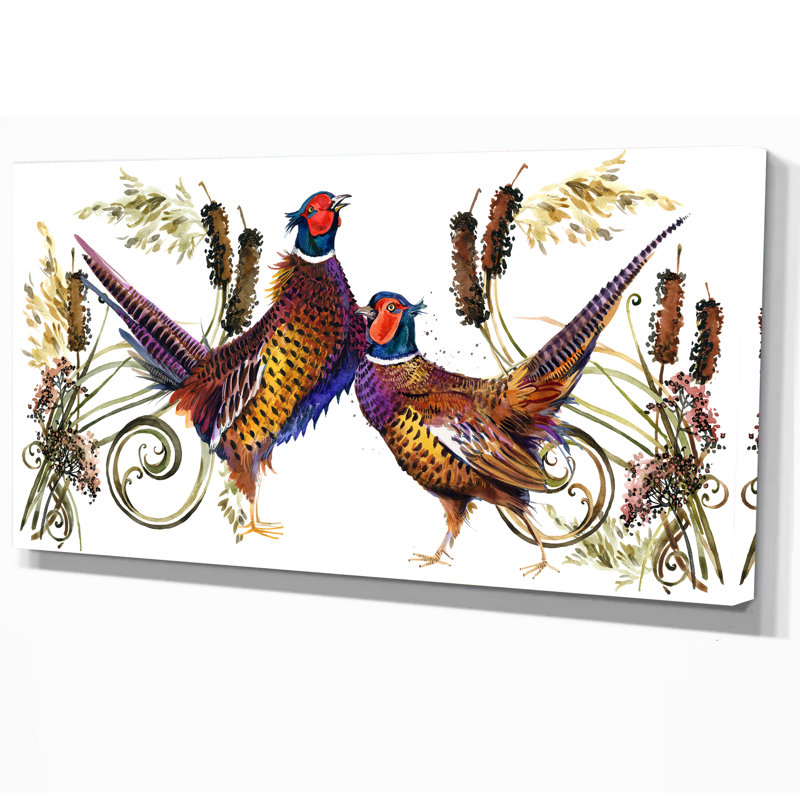 « group of oiseau », impression d’art graphique, H 16 po x l 32 po x P 1 po, Toile tendue