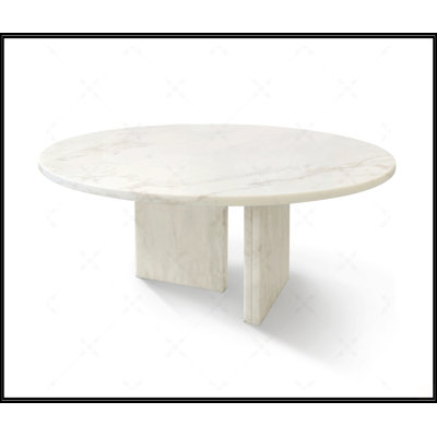 Table basse blanche en marbre naturel