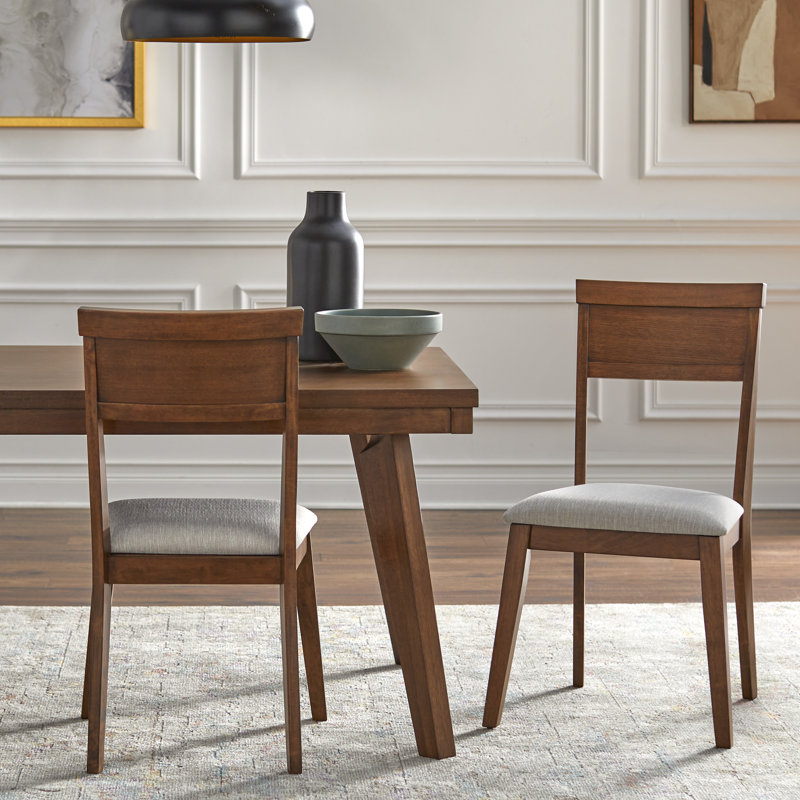 18.5'' H Upholstered Side Chair, Walnut