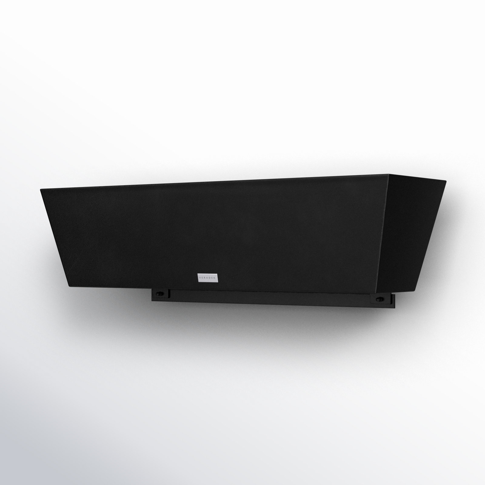 Pure Series Railing Planter, 9'' H x 36'' W x 10'' D, Black, Set of 1
