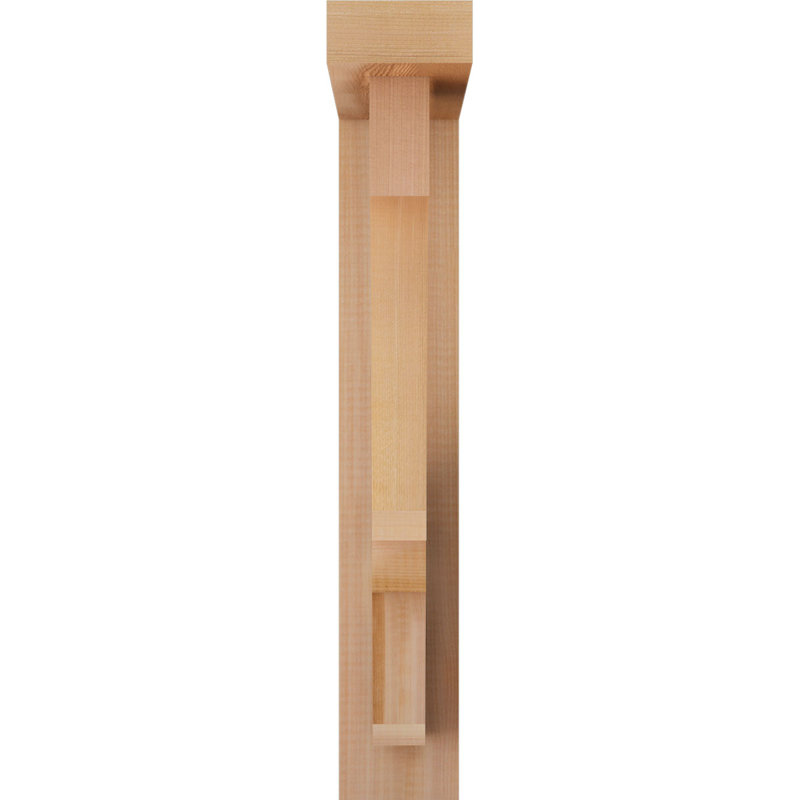 Support de bloc Balboa avec entretoise décalée, 22 x 14, Cèdre rouge occidental de l 3 1/2 po (lisse)