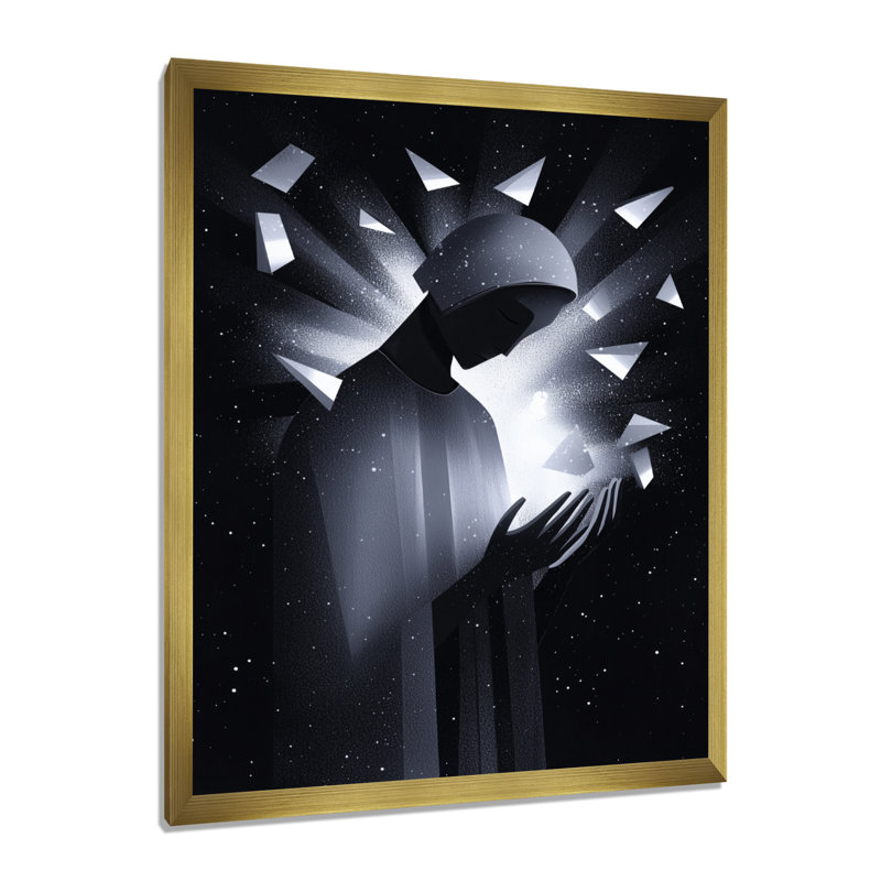 Novali - Spiritual Canvas Art Print, H 20 po x l 12 po, Avec cadre, Doré