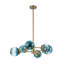 6 - Light Chandelier with Glass Accents